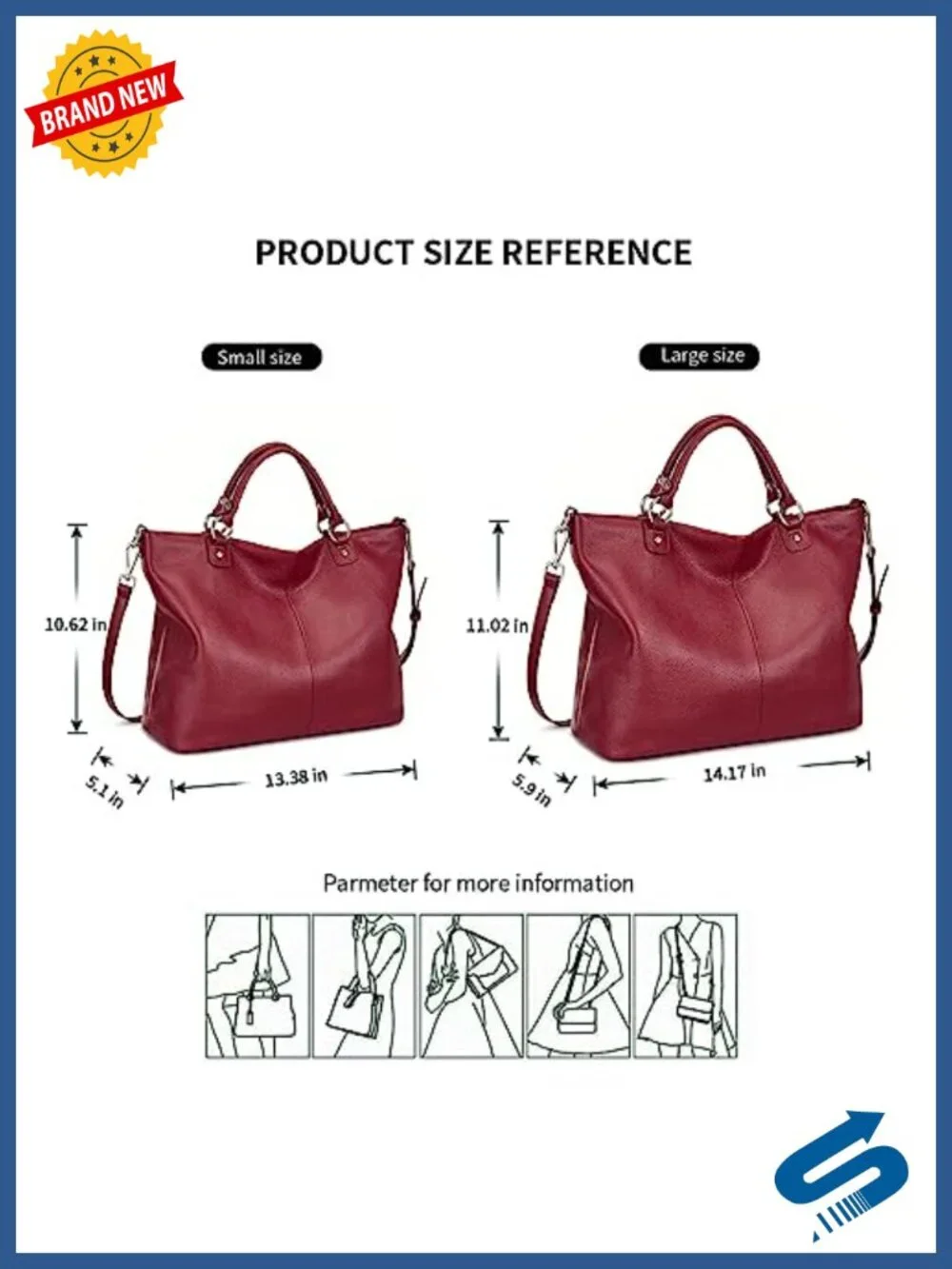 Genuine Leather Top Handle Satchel Tote Purse with Adjustable Strap